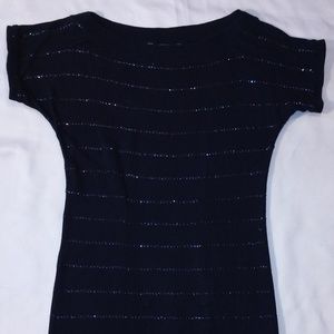 A/X ARMANI EXCHANGE, SEQUINED KNIT Little Black Dress